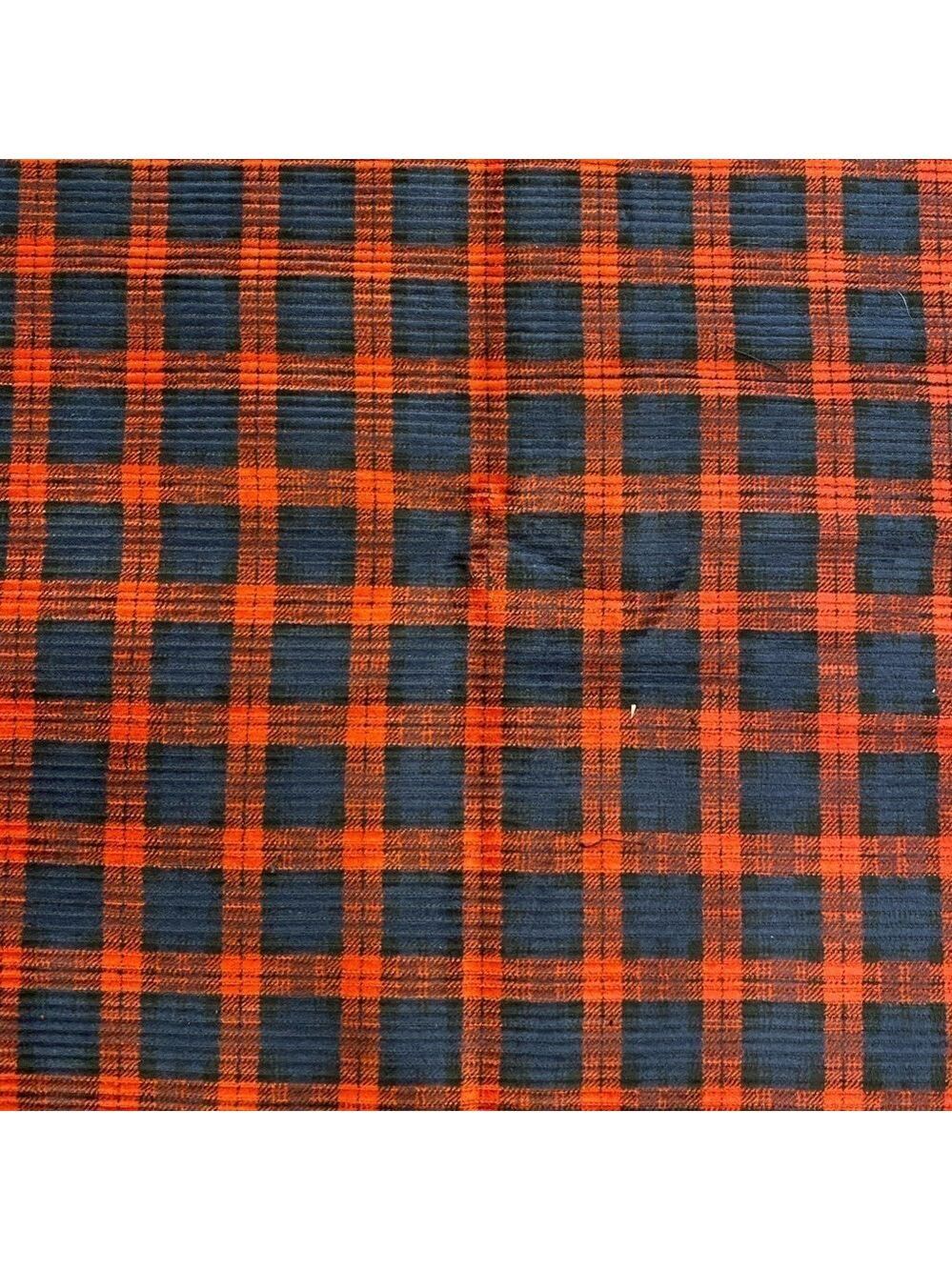 Red & Blue Buffalo Check or Plaid Corduroy Fabric. 1-1/8 yard + more 44” wide